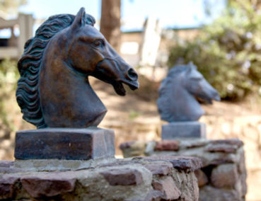 horse head statues