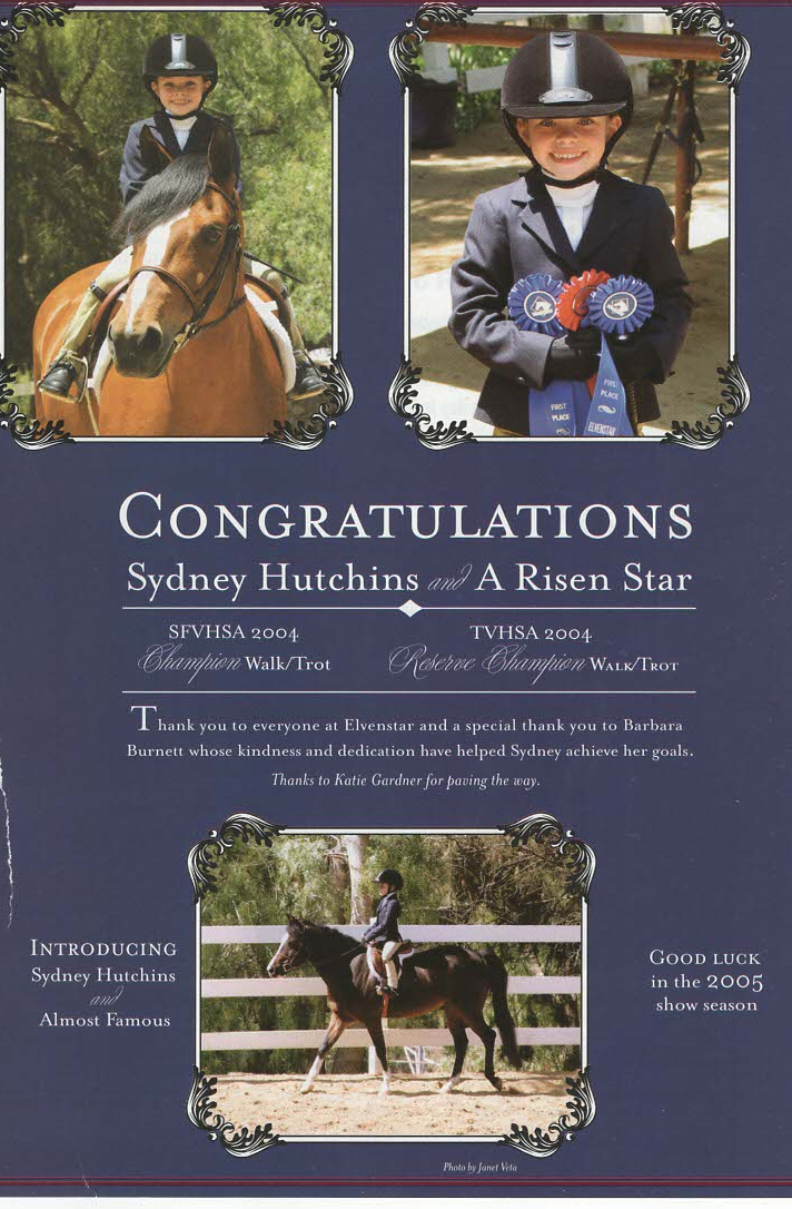 Sydney Hutchins and A Risen Star